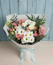 Букет цветов из:  Розы, Лизиантусы и Хризантемы #REPLACE_PRED# Львовском