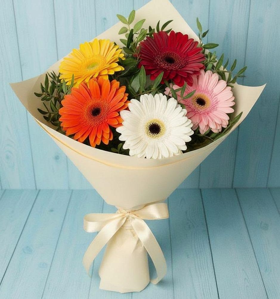 Букет цветов из: Герберы в Львовском