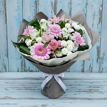 Букет цветов из:  Герберы, Альстромерии и Хризантемы в Львовском