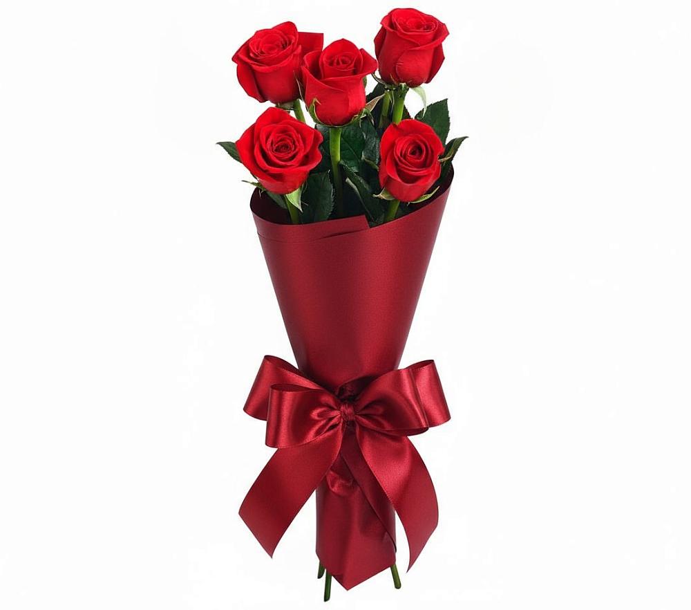 Букет 5 Красных роз Эдлесс Лав в Львовском