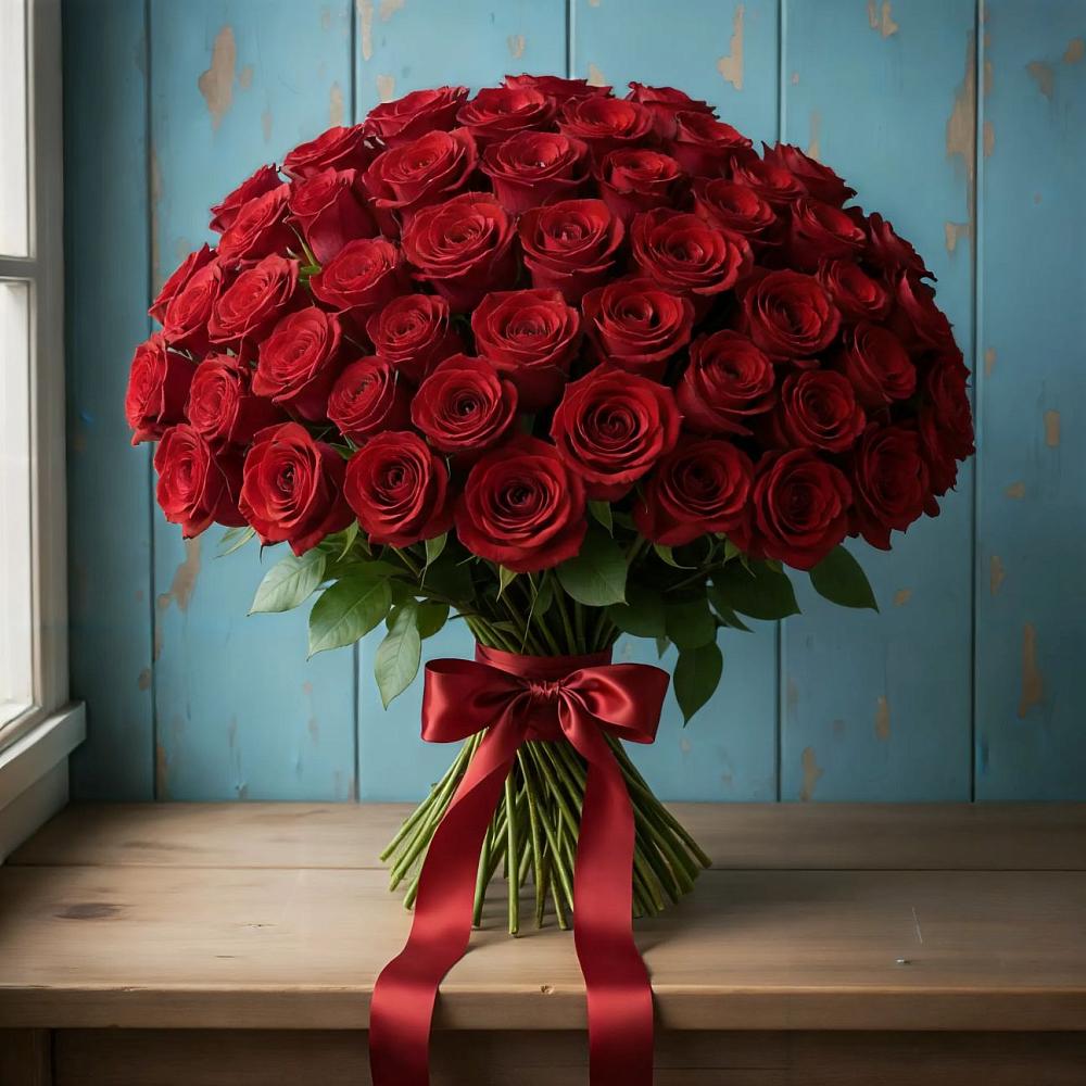 Букет Красные розы Блэк Меджик в Львовском