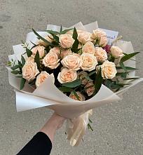 Букет Кремовые розы Латте в Львовском