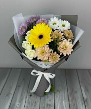 Букет цветов из:  Розы, Герберы и Хризантемы в Львовском