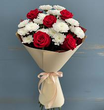 Букет цветов из:  Розы и Хризантемы в Львовском