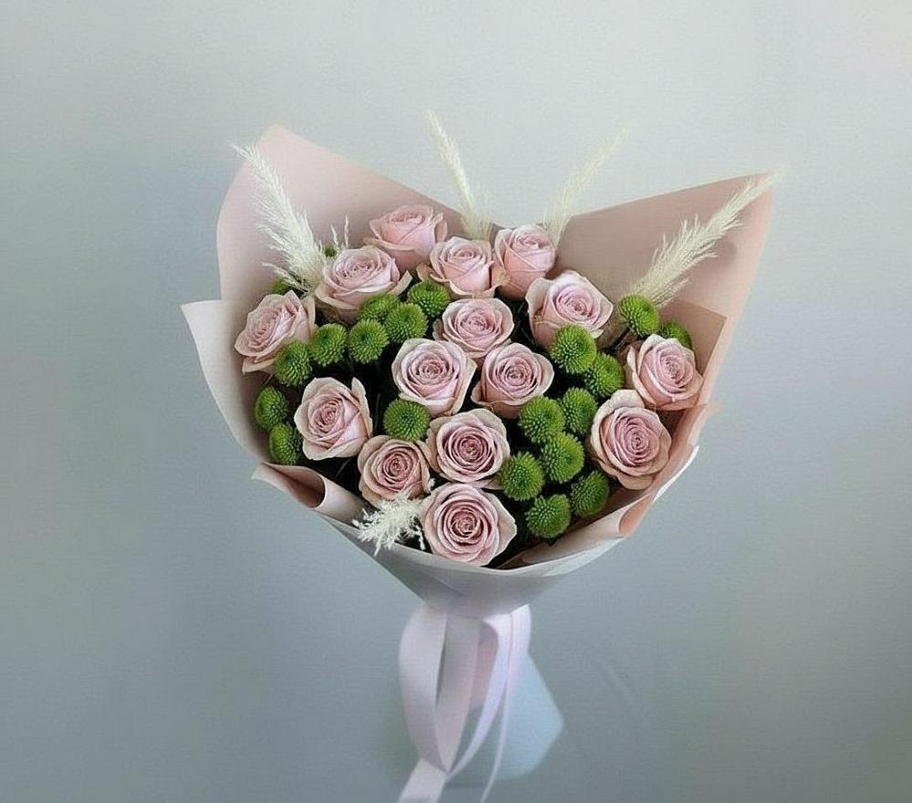 Букет цветов из: Розы и Хризантемы в Львовском