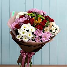 Букет цветов из:  Розы, Хризантемы и Альстромерии #REPLACE_PRED# Львовском