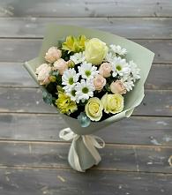 Букет цветов из:  Альстромерии, Розы и Хризантемы в Львовском
