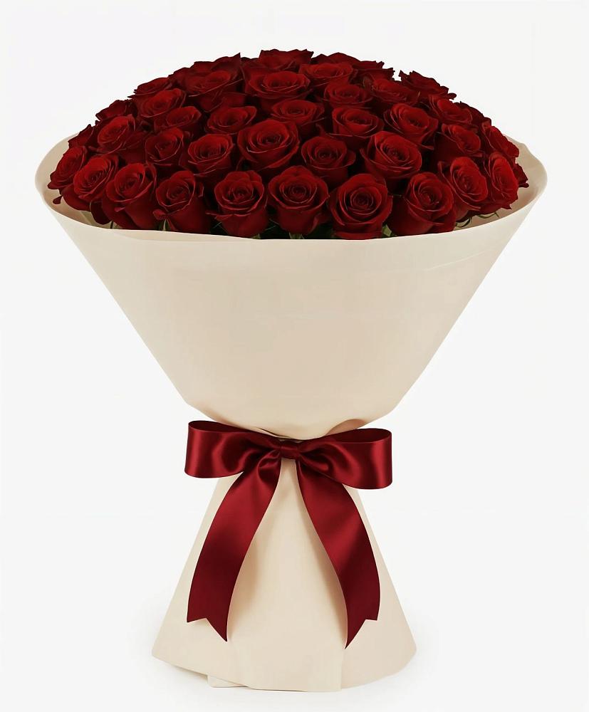 Букет 101 Бордовая роза Блэк Бакарра в Львовском